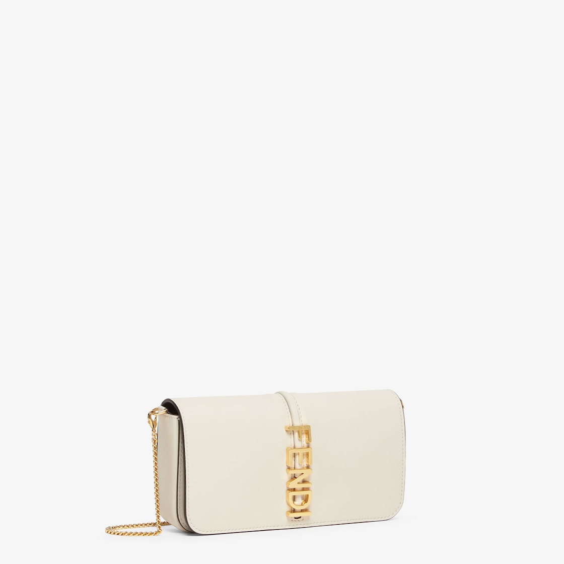 FENDI Fendigraphy Wallet On Chain White leather wallet - Image 3